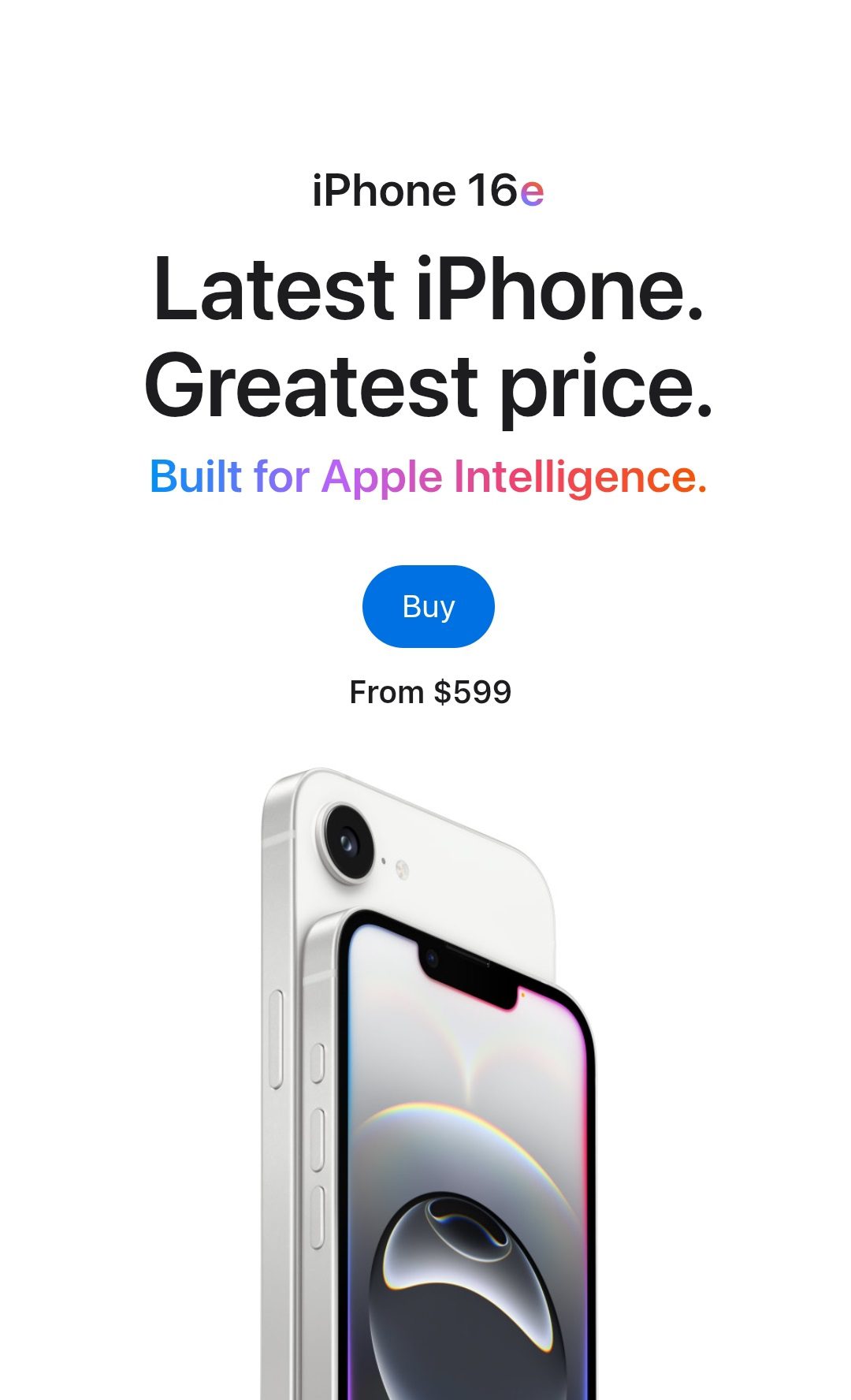 iPhone 16e - Latest iPhone. Greatest Price - Apple Store Mobile Hero